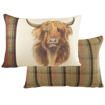 Plaid Rectangular Cushion