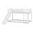 Heavy Duty Wood Twin Over Twin  Size Bunk Bed With Full-Length Guardrail, Convertible Slide And Ladder-1314795480