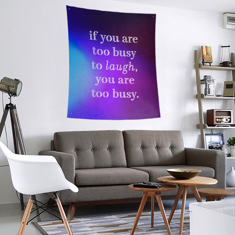 Polyester Tapestry, 60" H x 51" W, Blue/Purple
