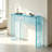 Textured Wave Acrylic U Shape Console Table