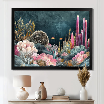 Aquarium, corail et cristal, horizon sous-marin - art mural corail