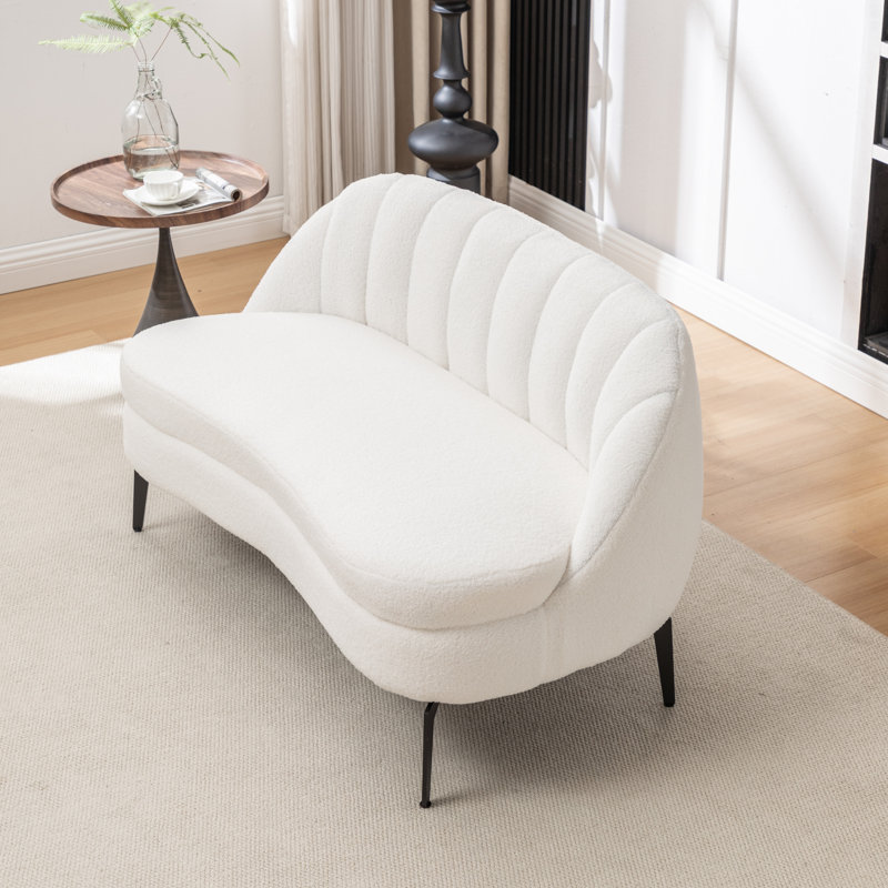 Bula 50'' Upholstered Loveseat, White