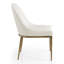 Chaise d'appoint rembourrée en métal martelé Lalia-126080947