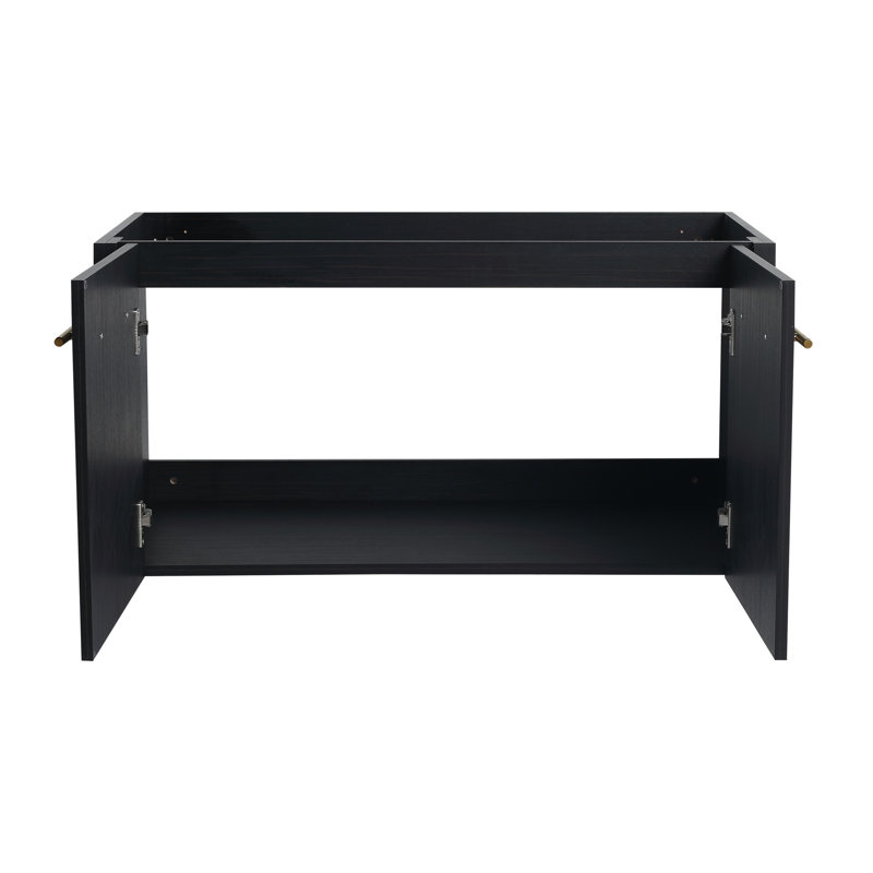 Meuble-lavabo de salle de bain noir de 36 pouces, aspect contemporain, 36"