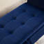 Banc de rangement avec finition en velours bleu marine et couloir 51,5 po-1249991733