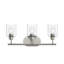 Ensemble de meuble-lavabo en nickel brossé à trois lumières avec abat-jour en verre transparent Reines-127379888-133331486