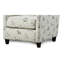Chaise de style transitionnel à motif de chien avec garniture en passepoil et grand dossier coussiné pour une assise confortable dans les espaces de vie principaux