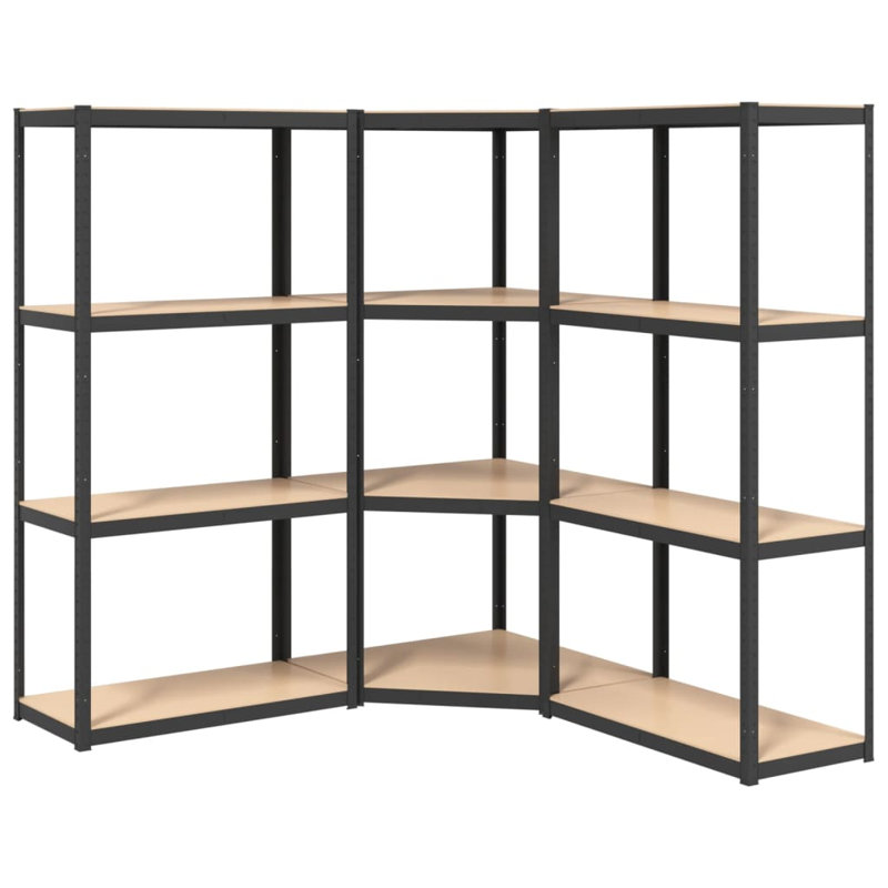 Saxon 40cm W Plastic Shelving Unit, Anthracite