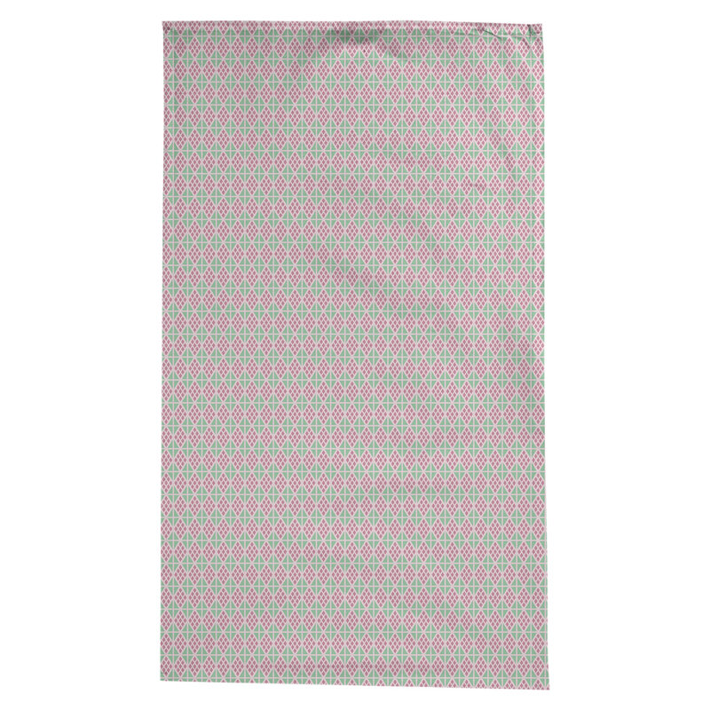 Nappe diamants Leffel, Rose / sarcelle