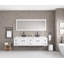 Miroir de salle de bain 72 po x 32 po DEL, miroir de meuble-lavabo mural, anti-buée, mémoire, 3 couleurs, réglable en continu
