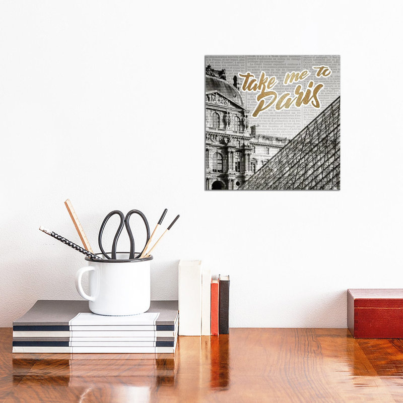 Love Paris 1 by Kimberly Allen - Wrapped Canvas Print, 30.48cm H x 30.48cm W