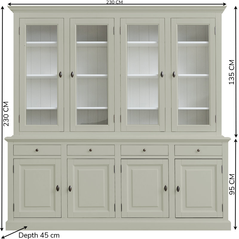 Babak Display Cabinet, Pebble Grey