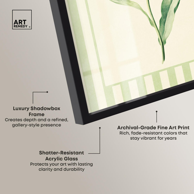 «Sunny Days Flower Shadowbox», reproduction d'art botanique par Art Remedy, H 25 po x l 21 po, Noir