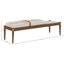 Banc rembourré en tissu texturé beige Nara-1709390208-1709390210