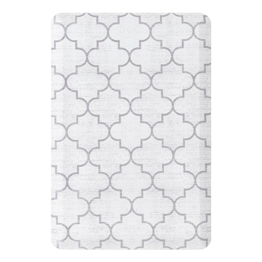 Annetrude Modern Geometric Water Resistant Anti-Fatigue Non-Skid Kitchen Mat Lark Manor™ 