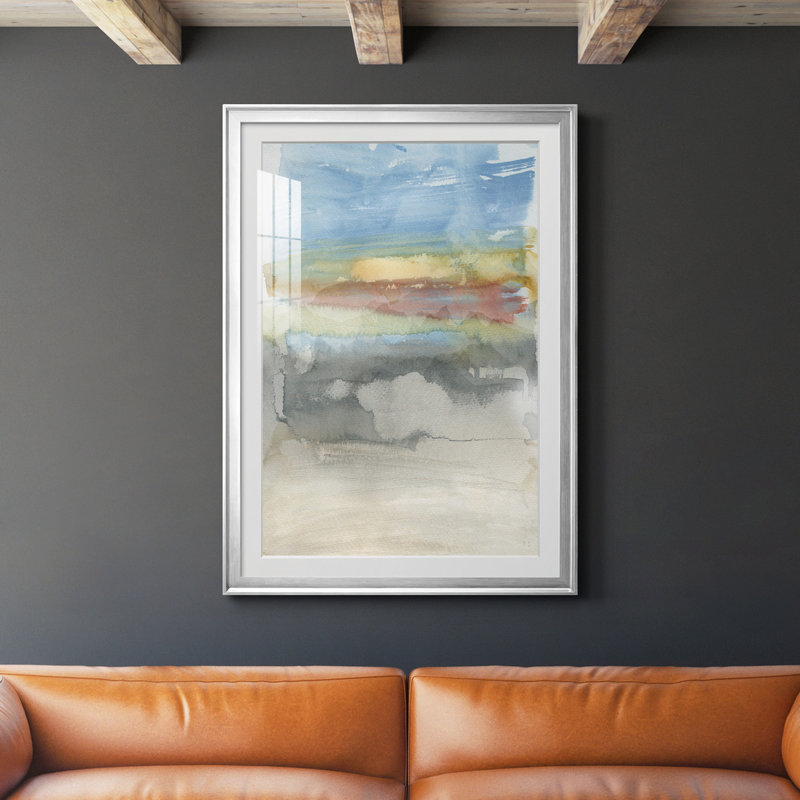 High Desert Sunset I - peinture encadrée, Argent, H 26,5 po x l 36,5 po x P 1,5 po
