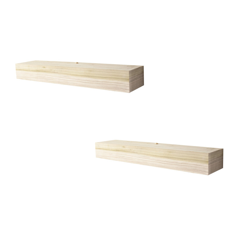 Poplar Floating Shelves, 5" H x 35" W x 4" D