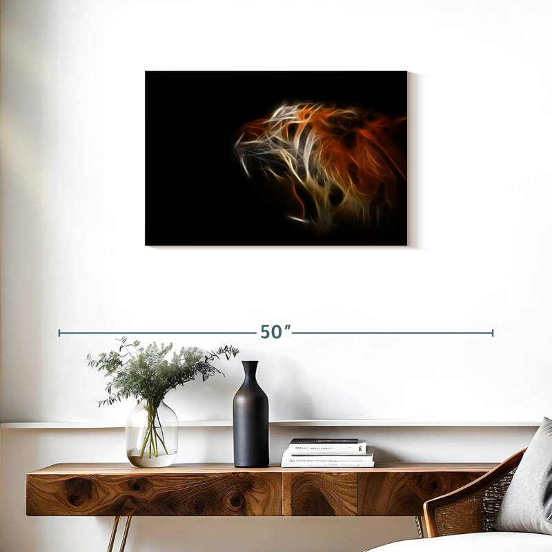 Brampt Abstract Tiger Flames, 20" H x 30" W