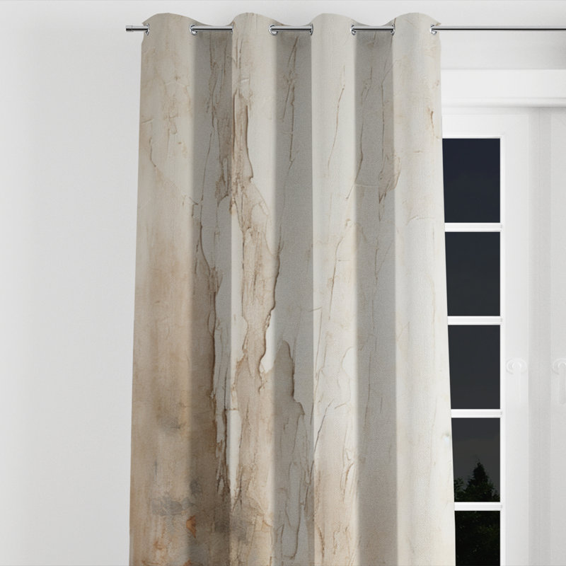 Auniya - Modern Velvet Grommet Curtain - Room Darkening - 1 panel, 52" W x 108" L, Silver Grommets