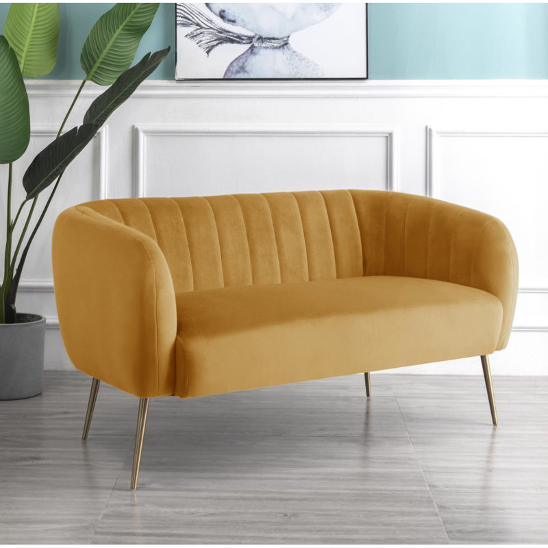 Aylin 2 Seater Sofa, Yellow