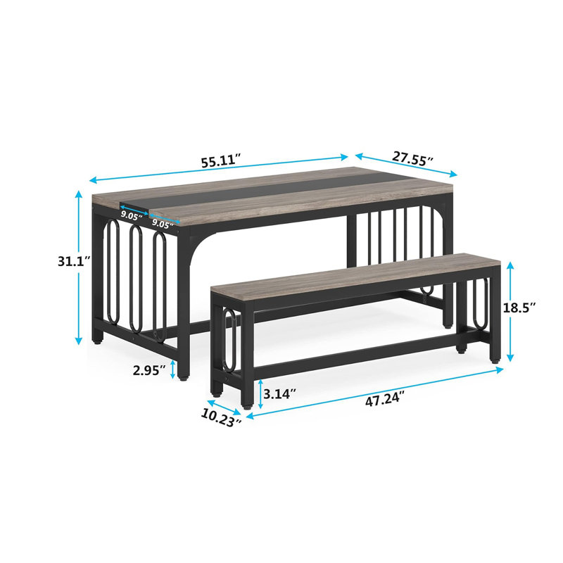 Ensemble repas pour 4 personnes Ause, Gris, Gris