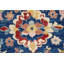 Tapis bleu teint à la main Oushak 5 x 7