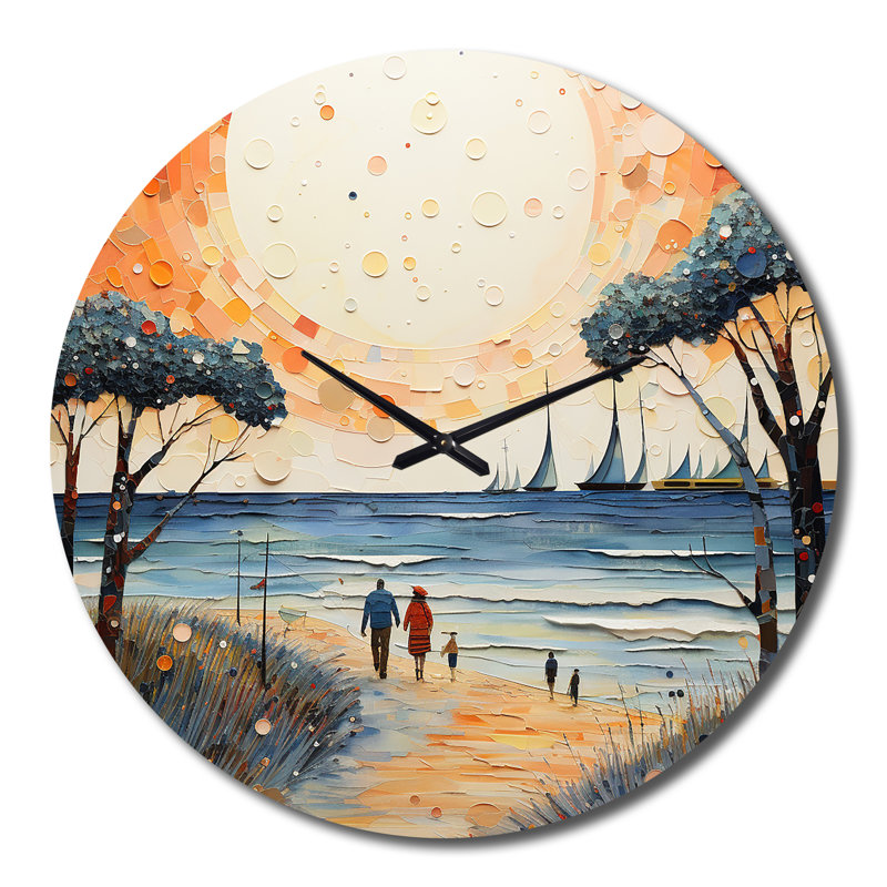 Horloge murale plage, Très grand