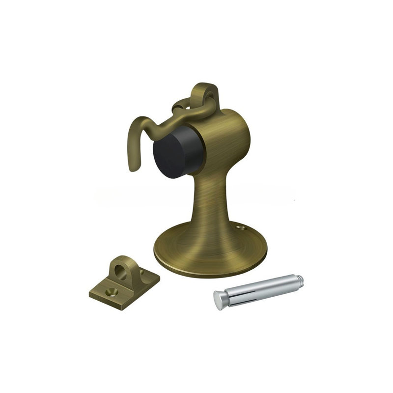Door Stop, Antique Brass