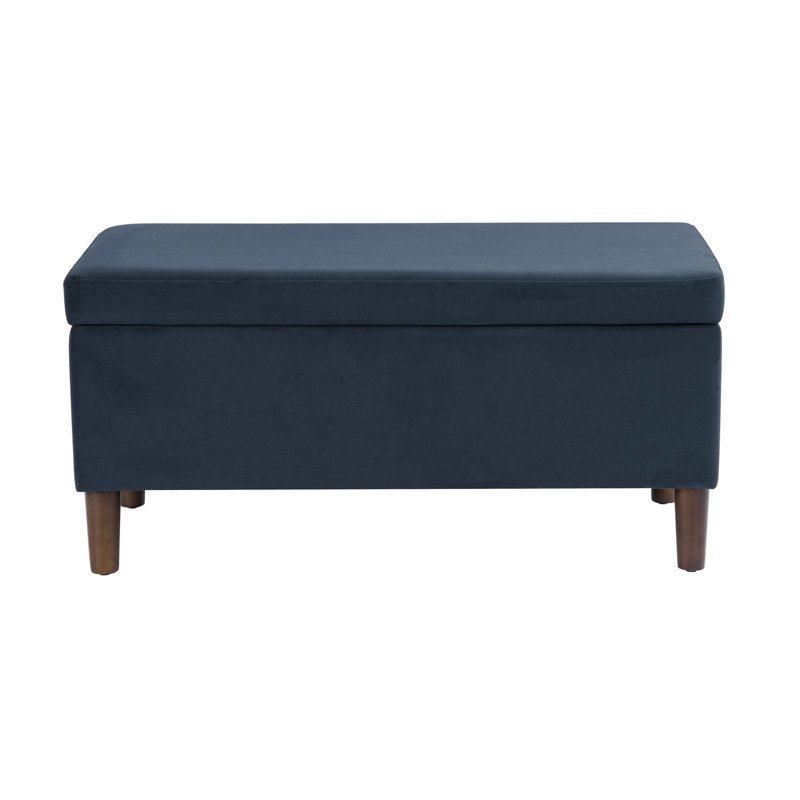 Banc de rangement rembourré Besart,  Blue Velvet