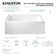 Kingston Brass Aqua Eden 60-Inch Acrylic Rectangular 3-Wall Alcove Tub with Anti-Skid Surface