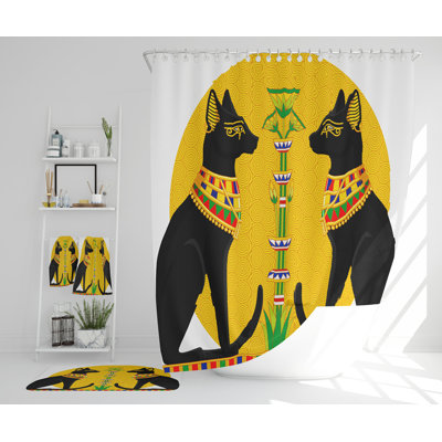 Nayelli Polyester Shower Curtain Set