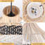 Luminaire suspendu en rotin pour îlot de cuisine, lampe de plafond moderne au design tissé noir et blanc, lustre à hauteur réglable