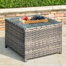 Ilkeston Square Glass, Wicker / Rattan Outdoor Coffee Table