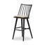 Lewis Windsor Stool With Cushion-Black Oak-Counter-1497053426-1497053424