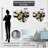 Plane With Abstracted Propellers - Asymmetrical Plane Metal Wall Art, Cloud Metal Wall Sculpture Print-2082518345