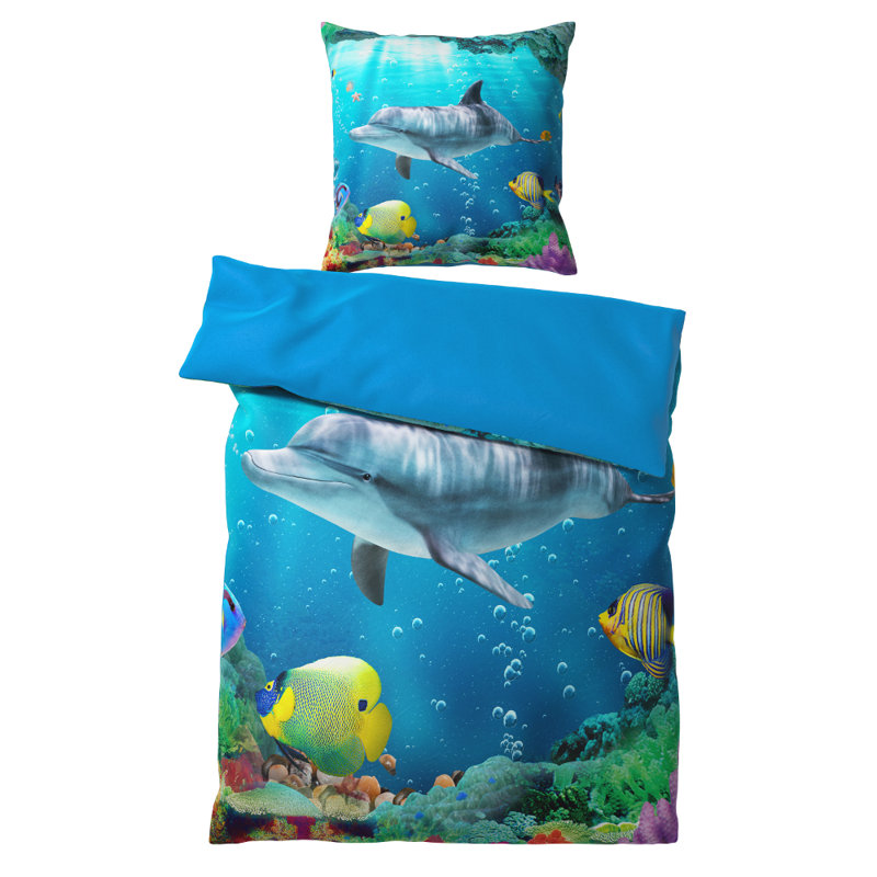 Cotton No Pattern Duvet Cover Set with Pillowcases Included