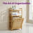 Laundry Hamper with 2-Tier Shelves & Tilt-Out Basket, Bamboo Laundry Storage Organizer for Bathroom Bedroom Laundry Room Nursery, Natural