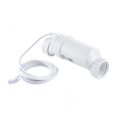Salt Water Chlorinator System, Pool Chlorination Cell Fits For Hayward W3T-Cell-15 (T15), Pool Cell Salt Water System For In-Ground Swimming Pools Up To 40,000 Gallons, 15 Ft Power Line, White