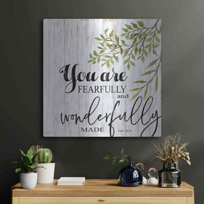 You are Fearfully and Wonderfully Made' by Cindy Jacobs, Metal Wall Art