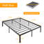 Ensemble de chambre avec lit plateforme et table de chevet en métal 3 pièces Blinni-641607339-641607328