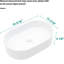 Lavabo vasque en céramique blanche 19,18 x 12,4 pouces - Modern