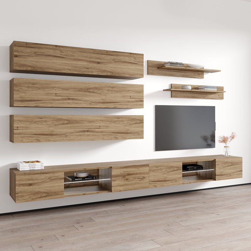 Meuble audio-vidéo flottant en chêne Fly 33 "J 33TV, Chêne