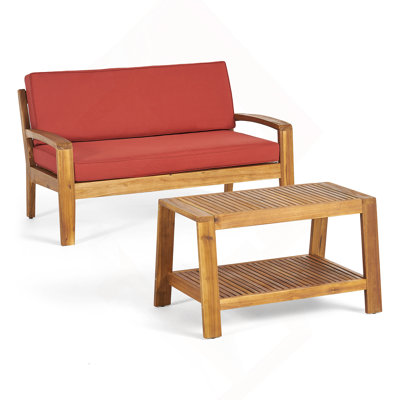 Ensemble de causeuse et de table basse d'extérieur