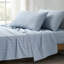 Ensemble de draps en coton Freesia - bleu-111329015