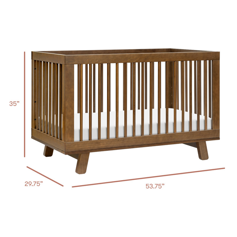 Hudson 3-in-1 Convertible Crib, Natural Walnut