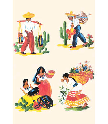 " Four Scenes Of Life In Mexico "