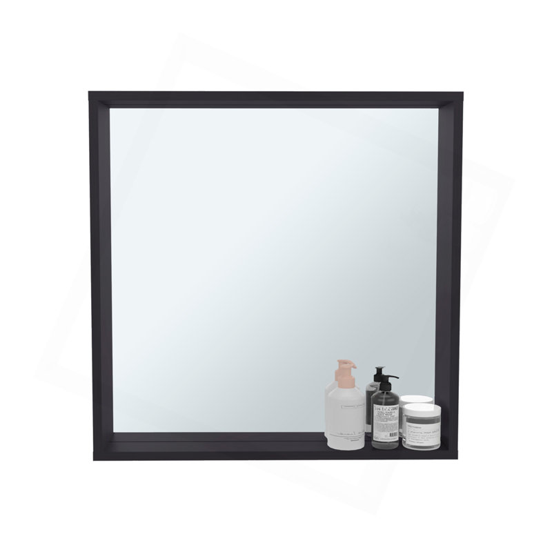 Armoire de toilette murale avec rangement, Noir