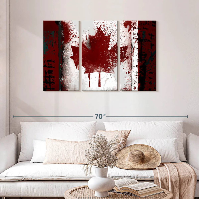 Borges Rustic Canada Flag, 28" H x 45" W