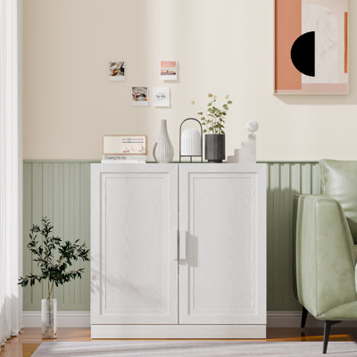 Armoire de rangement moderne à 2 portes avec tablettes réglables 31 po