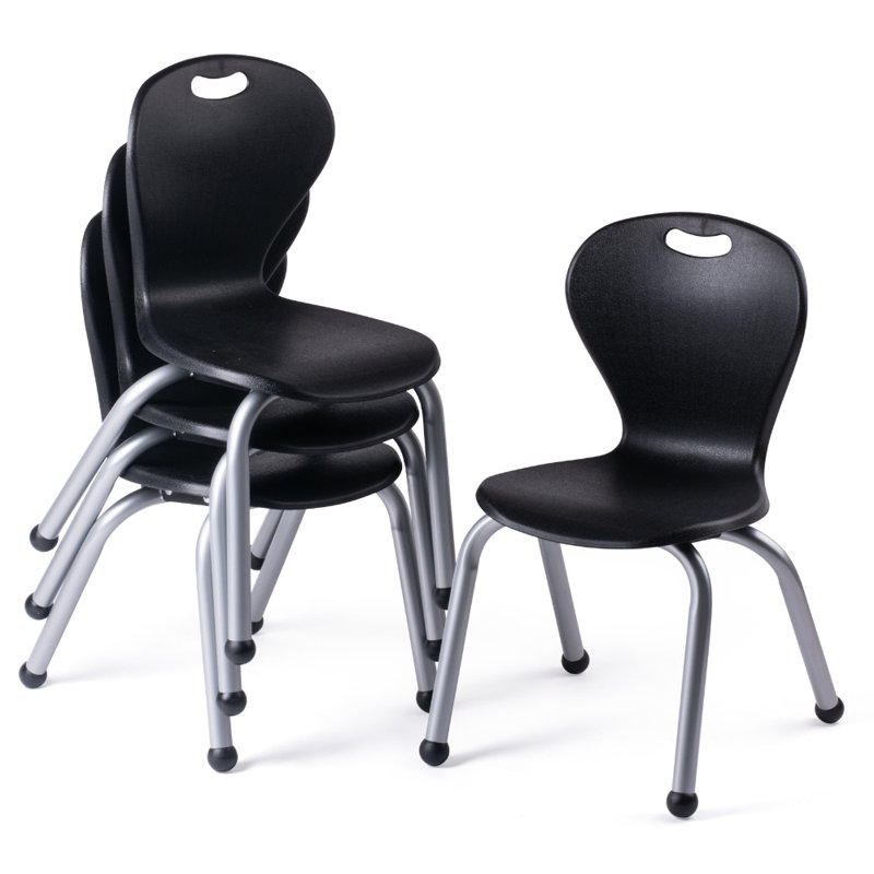 Ensemble de table et de chaises - Chaise 12 po ZUUL - Table 24 x 48 - Pieds larges, Noir, noir, noir, noir